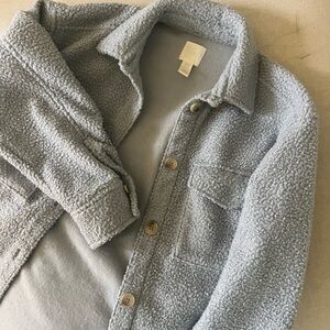 H&M Light Blue Textured Jacket